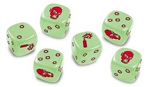 Komplet Kości Zombicide Dice Glow in dark